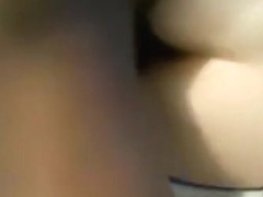 Cuckold tapes the wife getting doggystyle fucked with condom by a black guy