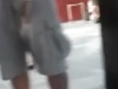 Spied on great legs and wazoo