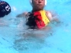 Waterpolo oops from german girl