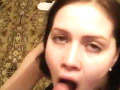 Nice brown haired licks rod ...