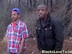 Teen threeway black cock