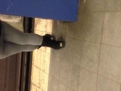 Candid Booty on Train Platform