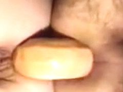 Couple use double-sided that is anal dildo