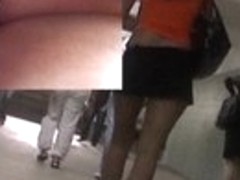 Trimming butt cheeks upskirt