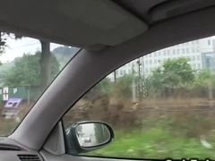 Euro blonde fucked on the cabs hood