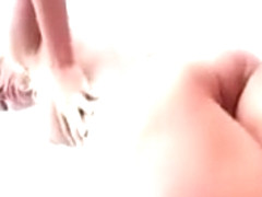 Hot blonde model touching herself water