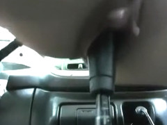 Sexy amateur fucking with car gearshift