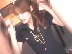 Crazy Japanese whore Karen Kisaragi in Incredible Blowjob, Handjobs JAV scene