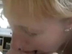 Insatiable blonde woman sucks my shaft till it explodes with cum