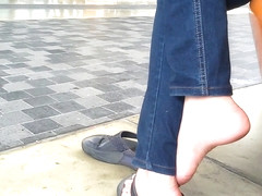 Asian Jeans Feet