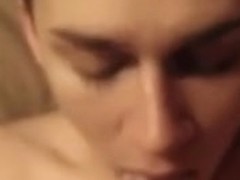 legal age teenager homosexual twink boned in the pooper and eats cum