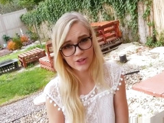 Pov blonde teen model gets naked