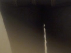 Girl loses jeans down and gets her toilet pissing voyeured