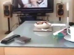 Pretty big boobed milf girlfriend make a hell of a handjob to a black dude