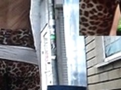 The taut leopard dress of hot sweetheart