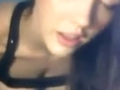 Cute Brunette Girl Fingers Her Pussy