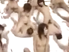 Huge Japanese orgy with hundreds of penis riding girls