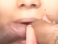 One girl and two guys had some fun