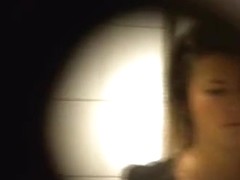 Hot milfs pissing in the office toilet