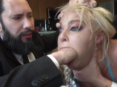 Bound Bdsm Whore Throating Cock