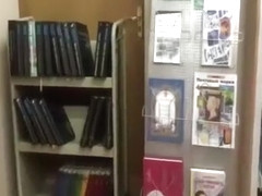 Teens masturbating in a library