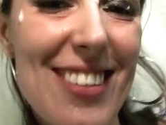 Slut Takes Huge Load Over Her Face