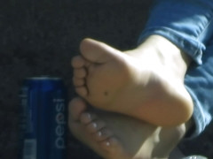 Young Hispanic Girl Candid Feet Preview Clip