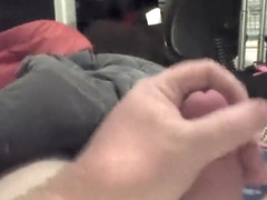 Jerking off with a huge cum finish