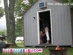 My wife blows my cock in the fresh air