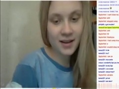 Blonde girl spreads her pussy for tons of strangers online