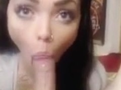 Cute British Girl With Big Eyes Gives Amazing BJ