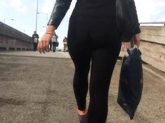 Cum behind girls in public 06