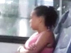 Flashing teen in bus