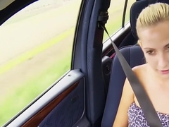 Blonde chicks picked up and give head for the ride