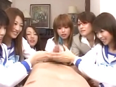 Best Japanese model in Amazing Handjob, Blowjob JAV movie