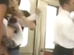 Schoolgirls In Trouble With Train Pervs!