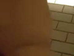 Amateur German couple having risky sex in the changing room