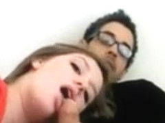 Sweet girl sucking hard cock...