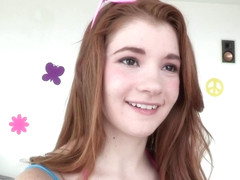 Young Redhead Pussy Plowed With Big Cock