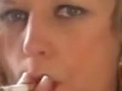 my sister Jessica smoking a Newport 100s cigarette webcam