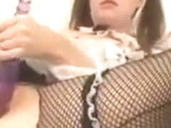Horny French Slutty Maid Toy Masturbation