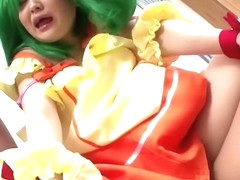 Crazy Japanese whore in Exotic Cosplay, Threesome JAV movie