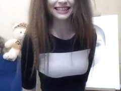 Big ass brunette loves to masturbate with dildo