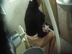 Toilet camera is recording hot bitches peeing
