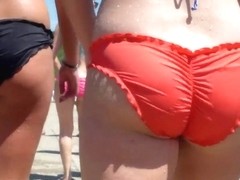 Candid Beach Bikini Ass Butt West Michigan Booty Wet