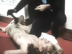 Hard fuck for retro girl on the floor