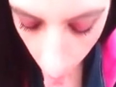 Teen Girl Sucking On Outdoors