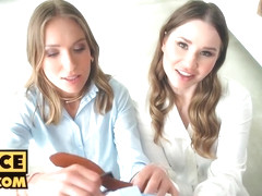 Horny Trio Pussy Fucking With Lesbian Couple Amalia Davis And Angelika