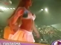 Hot dancer sluts upskirt on tv