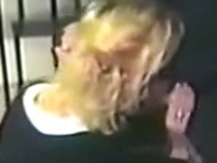 Insane chubby blonde girl was sucking my cock in public